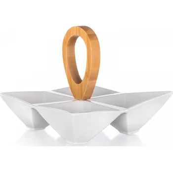 miska dělená 21x21x17cm porcelán/bambus BRILLANTE