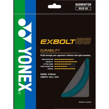 Badmintonový výplet Badmintonový výplet Yonex EXBOLT 68 10m Turquise