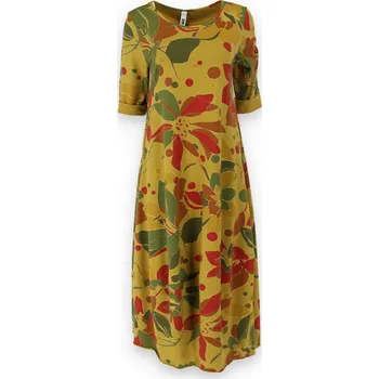 Dámské šaty Šaty dlouhé 89635 Wendy Trendy Itálie barva: zelená-oliva