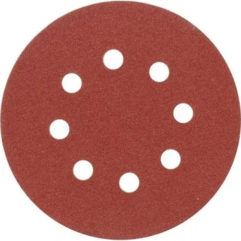 Brusný papír Vorel brusný papír 125 mm p100 s otvory 5 ks suchý zip TO-08580