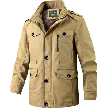 Pánská móda Pánská bunda ND289 Barva: Khaki, Velikost: 3XL