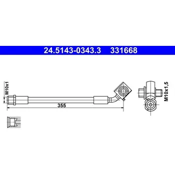 Brzdová hadice Brzdová hadice ATE 24.5143-0343.3