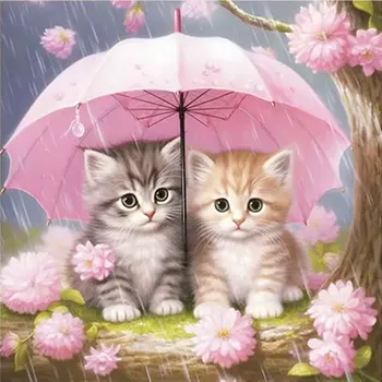 Diamantové malování HUACAN DIAMOND PAINTING - DIAMANTOVÁ MOZAIKA - KOČKA 30