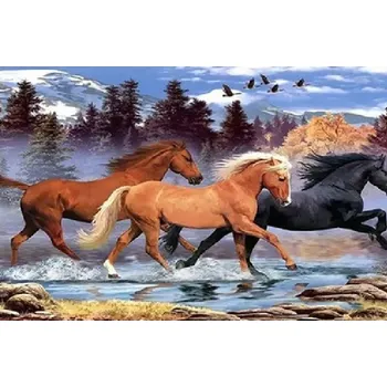 Mozaiková sada HUACAN DIAMOND PAINTING - DIAMANTOVÁ MOZAIKA - KŮŇ 07