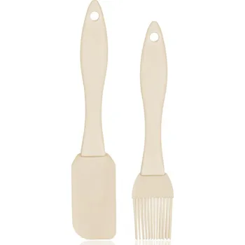 Kuchyňská stěrka stěrka 19cm+mašlovačka 17cm,silikon,PH rukojeť,mix barev,sada 2díl