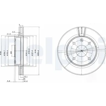 Brzdový kotouč Brzdový kotouč DELPHI BG4003