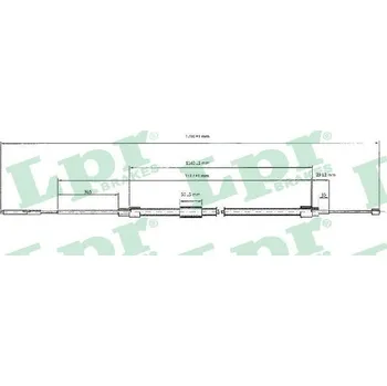 Lanko parkovací brzdy Tažné lanko, parkovací brzda LPR C0076B