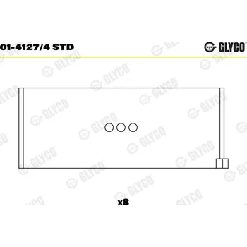 Ojnice Ojniční ložisko GLYCO 01-4127/4 STD
