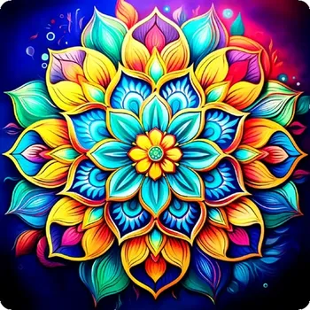 Diamantové malování HUACAN DIAMOND PAINTING - DIAMANTOVÁ MOZAIKA - MANDALA 06