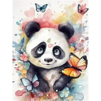 Diamantové malování HUACAN DIAMOND PAINTING - DIAMANTOVÁ MOZAIKA - PANDA 24