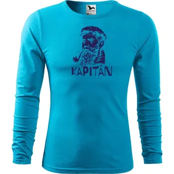 DOBRÝ TRIKO Pánské tričko s dlouhým rukávem Kapitán Velikost: XL, Barva: Tyrkysová