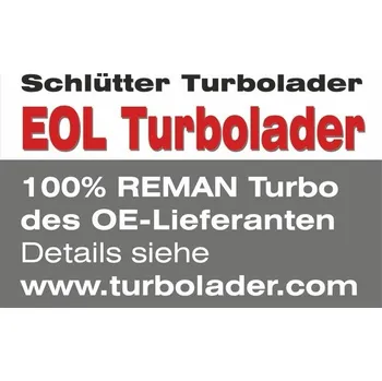 Turbodmychadlo Dmychadlo, plnění SCHLÜTTER TURBOLADER 172-12450EOL