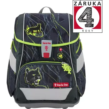 Školní aktovka/batoh 2IN1 PLUS pro prvňáčky – 6dílný set, Step by Step Danger Cat Chiko