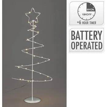 Vánoční dekorace osvětlení STROM 53cm, 46LED BÍ