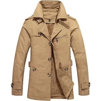 Pánský kabát Pánský kabát military s kožíškem uvnitř Barva: Žlutá, Velikost: 4XL