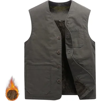 Pánský zimní kabát Pánská vesta DIMU238 Barva: Zelená, Velikost: 3XL