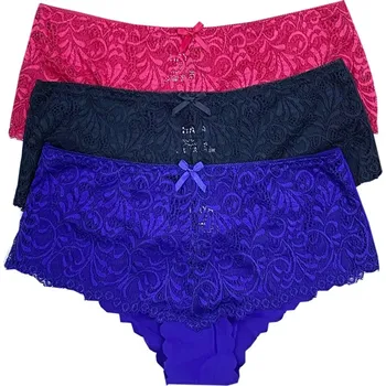 Kalhotky GreeNice Dámské kalhotky bezešvé Romi mix barev - 3ks Barva: Mix barva, Velikost: XL