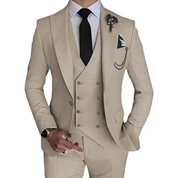 Svatební oblek MC443 Velikost: 3XL, Barva (Varianta): Black Button Beige