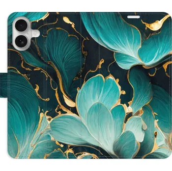 Pouzdro na mobilní telefon Flipové pouzdro iSaprio - Blue Flowers 02 - iPhone 16 Plus