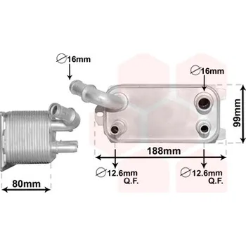 Chladič motoru Chladič oleje, automatická převodovka VAN WEZEL 59003170