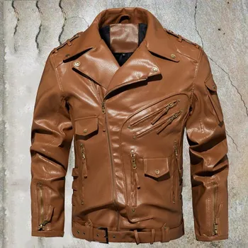 Moto bunda Pánská kožená bunda ND115 Barva: Kávová, Velikost: 2XL