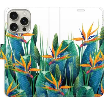 Pouzdro na mobilní telefon Flipové pouzdro iSaprio - Exotic Flowers 02 - iPhone 16 Pro