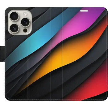 Pouzdro na mobilní telefon Flipové pouzdro iSaprio - Color Waves - iPhone 16 Pro