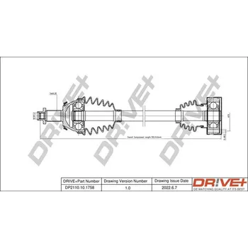Poloosa kola Hnací hřídel Dr!ve+ DP2110.10.1758