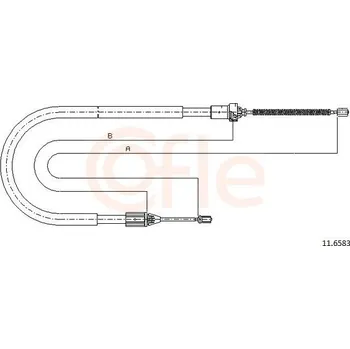 Brzdový systém Tažné lanko, parkovací brzda COFLE 92.11.6583