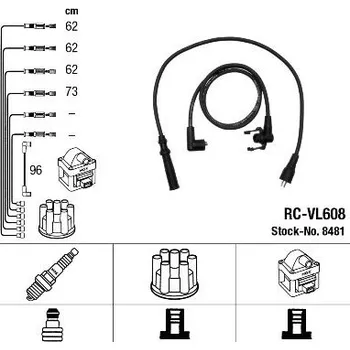 Zapalovací kabel Sada kabelů pro zapalování NGK 8481