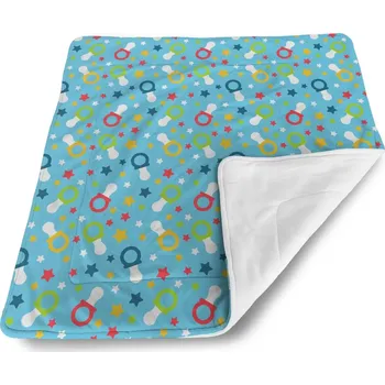deka Sablio Dětská deka pro miminko Dudlíky a hvězdičky - 80x100 cm