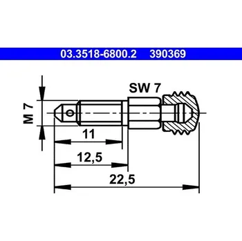 Odvzdušňovací šroub / ventil ATE 03.3518-6800.2