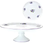 Český porcelán, Dubí Talíř dortový 30 cm na noze fialky - ø 30 cm, výška 12 cm