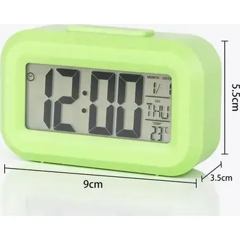 Budík Led budík digitální | elektronický budík podsvícené hodiny - 1ks Zelená