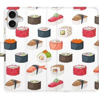Pouzdro na mobilní telefon Flipové pouzdro iSaprio - Sushi Pattern 02 - iPhone 16 Plus