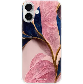Pouzdro na mobilní telefon Odolné silikonové pouzdro iSaprio - Pink Blue Leaves - iPhone 16 Plus