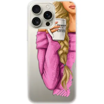 Pouzdro na mobilní telefon Odolné silikonové pouzdro iSaprio - My Coffe and Blond Girl - iPhone 16 Pro Max