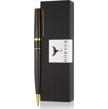 Luxusní pera HÖRNER VECTRUM-plnicí,kuličkové,inkoustové, Kuličkové pero černá/zlatá