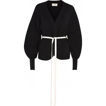 Dámský svetr Kašmírový cardigan NIHON černý L / Černá