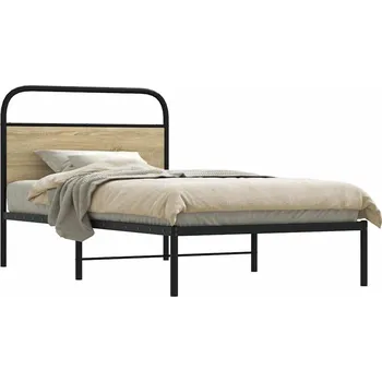 Postel vidaXL Rám postele bez matrace 100x200 cm kompozitní dřevo [4100204] Barva: dub sonoma