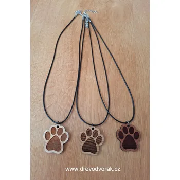 Náhrdelník Dřevěný náhrdelník PACKA Varianta: Dub