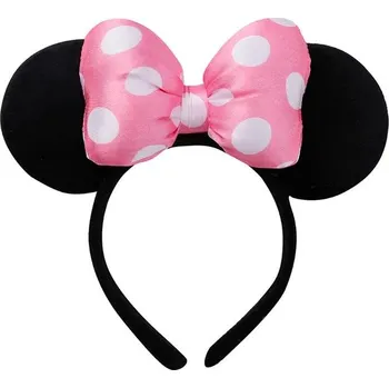 Čelenka Čelenka s ušima pro dívky | party doplňky - Puntíkatá světle růžová