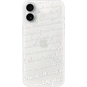 Pouzdro na mobilní telefon Odolné silikonové pouzdro iSaprio - Handwriting 01 - white - iPhone 16 Plus