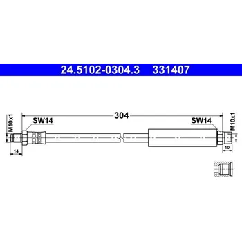 Brzdová hadice Brzdová hadice ATE 24.5102-0304.3