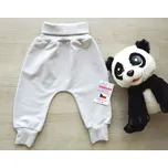 AMÁLKA Elastické, rostoucí kalhoty teplákovina, světle šedé Velikost: 80