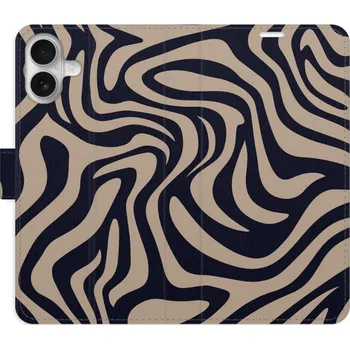 Pouzdro na mobilní telefon Flipové pouzdro iSaprio - Zebra Black 02 - iPhone 16 Plus