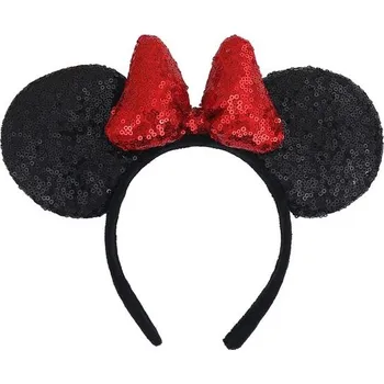 Čelenka Čelenka s ušima pro dívky | party doplňky - 3D červená černá
