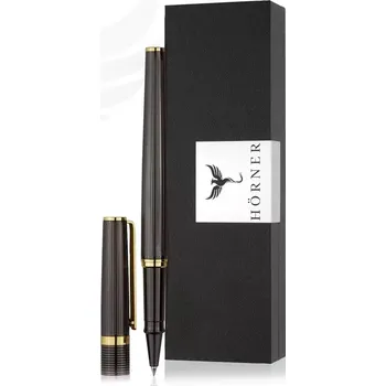 Luxusní pera HÖRNER VECTRUM-plnicí,kuličkové,inkoustové, Inkoustové pero černá/zlatá