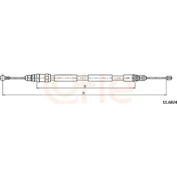 Auto-moto Tažné lanko, parkovací brzda COFLE 11.6824