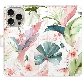 Pouzdro na mobilní telefon Flipové pouzdro iSaprio - Flower Pattern 07 - iPhone 16 Pro